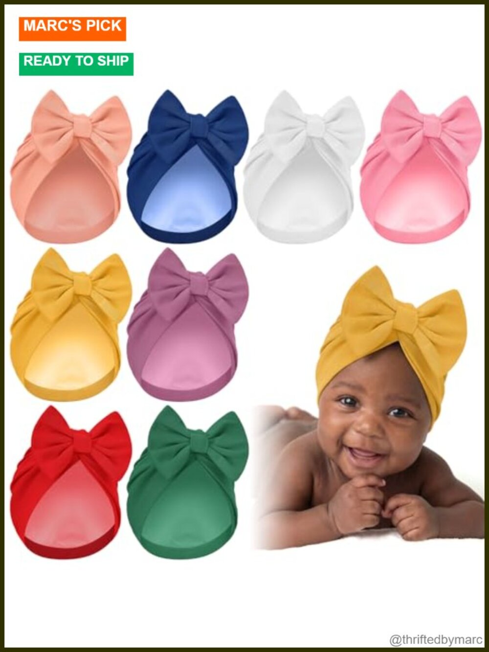 Satin Lined Baby Bonnet Set with Bow for Newborns 0-6 Months